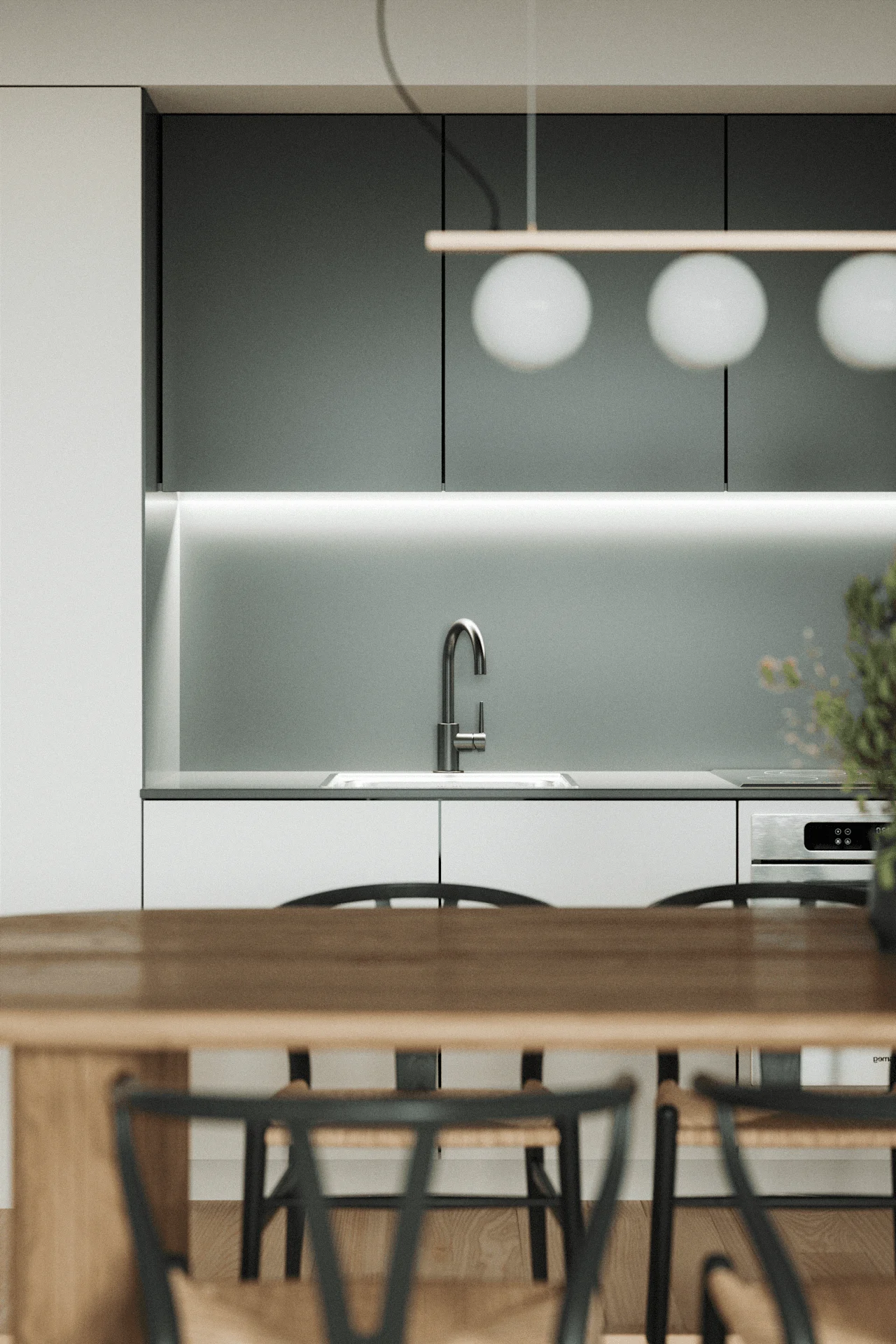 Huidobro — living room, 3D visualization