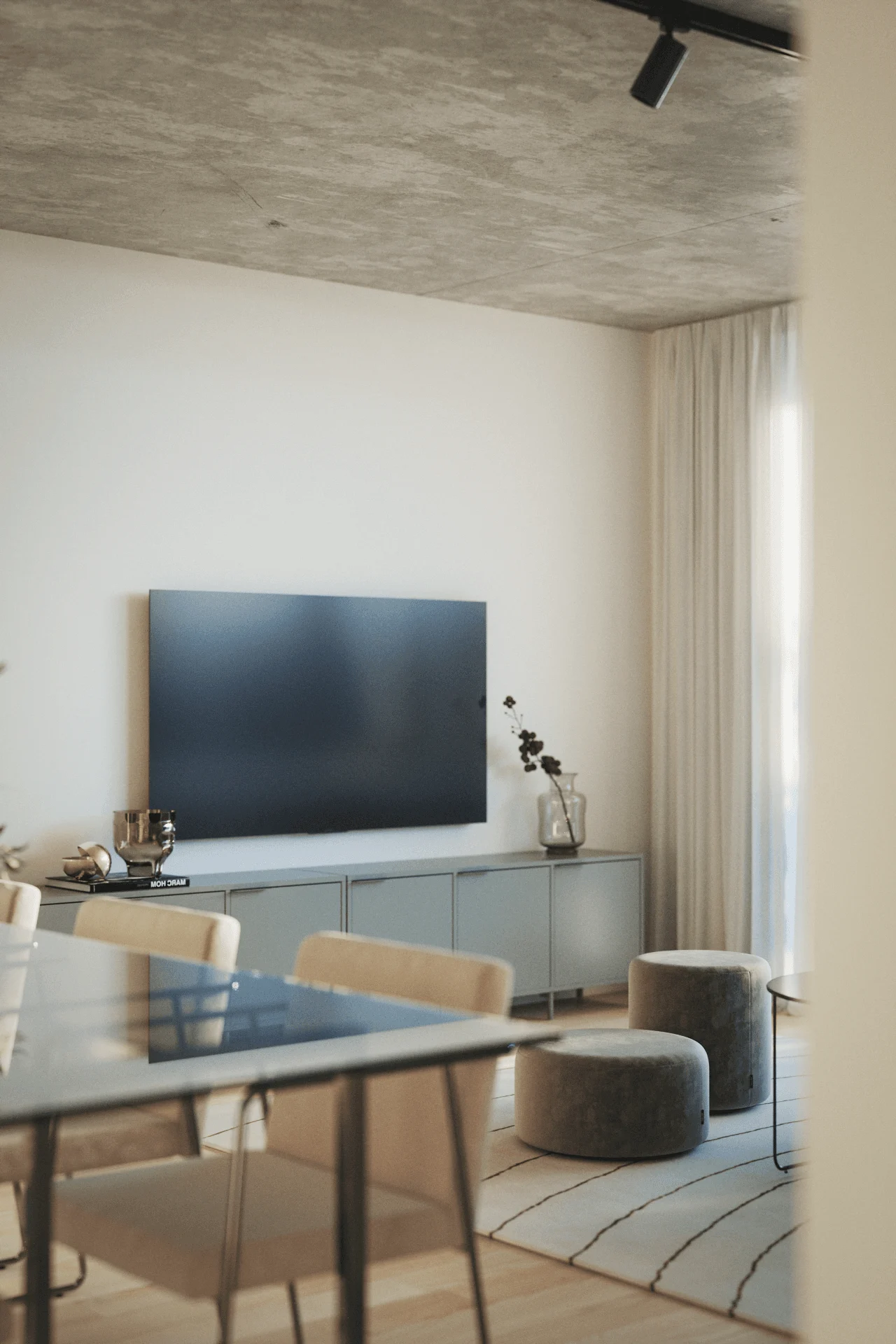 Huidobro — living room, 3D visualization
