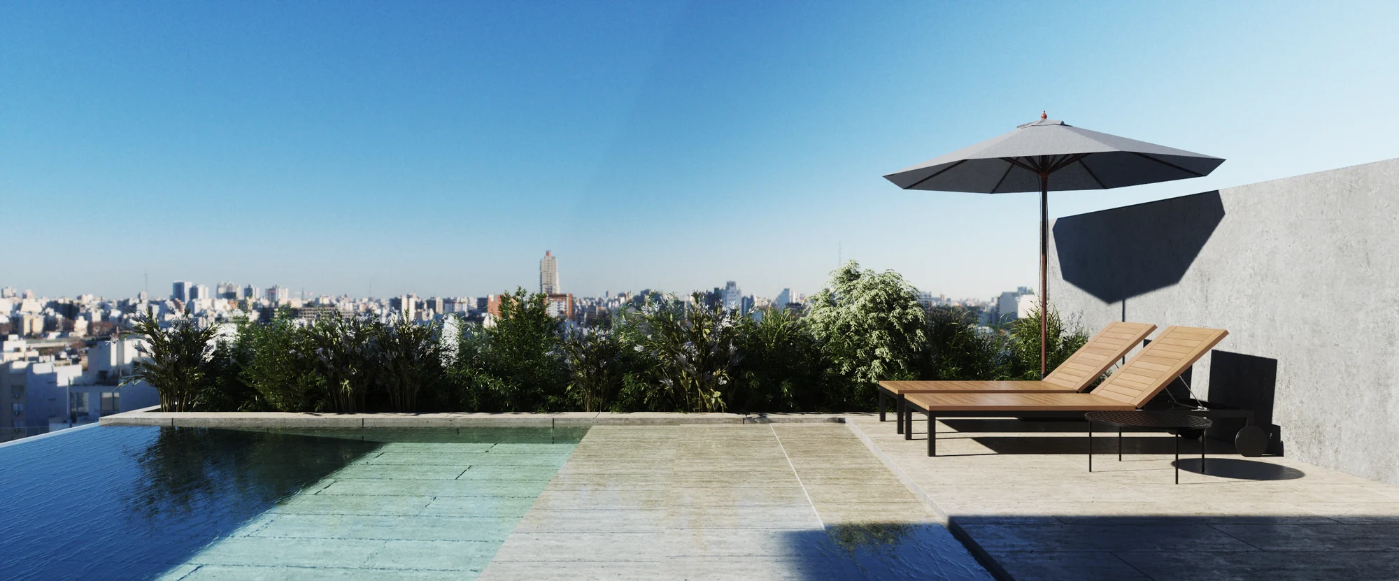 Paraguay 901 — pool, 3D visualization