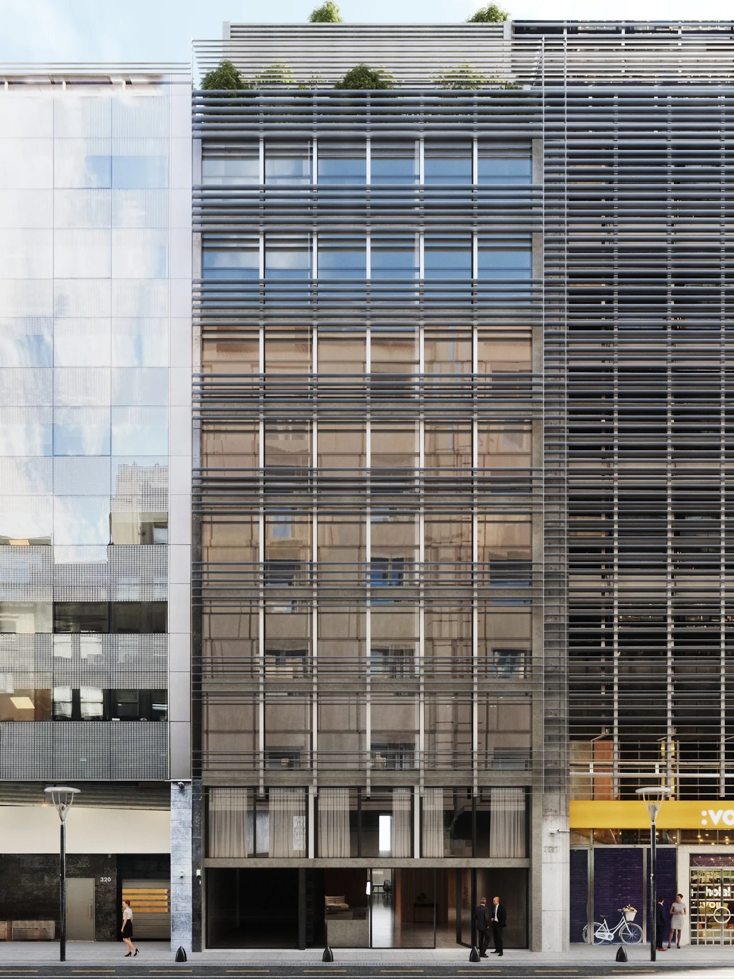 Sarmiento 328 — façade, 3D visualization