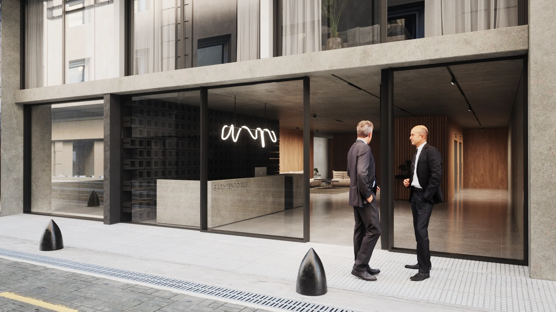Sarmiento 328 — façade, 3D visualization