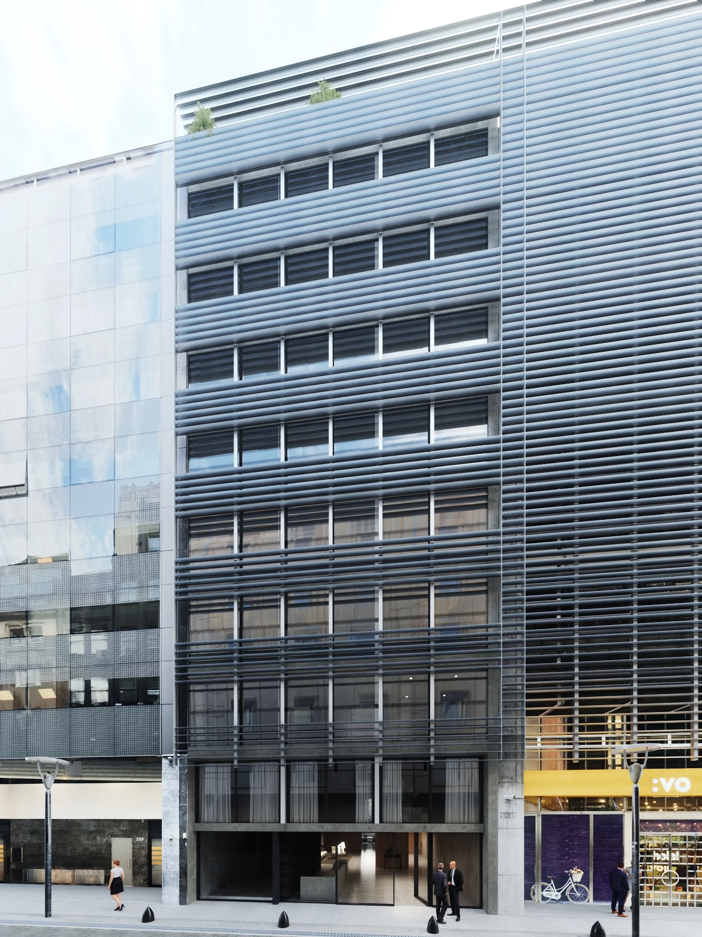 Sarmiento 328 — façade, 3D visualization