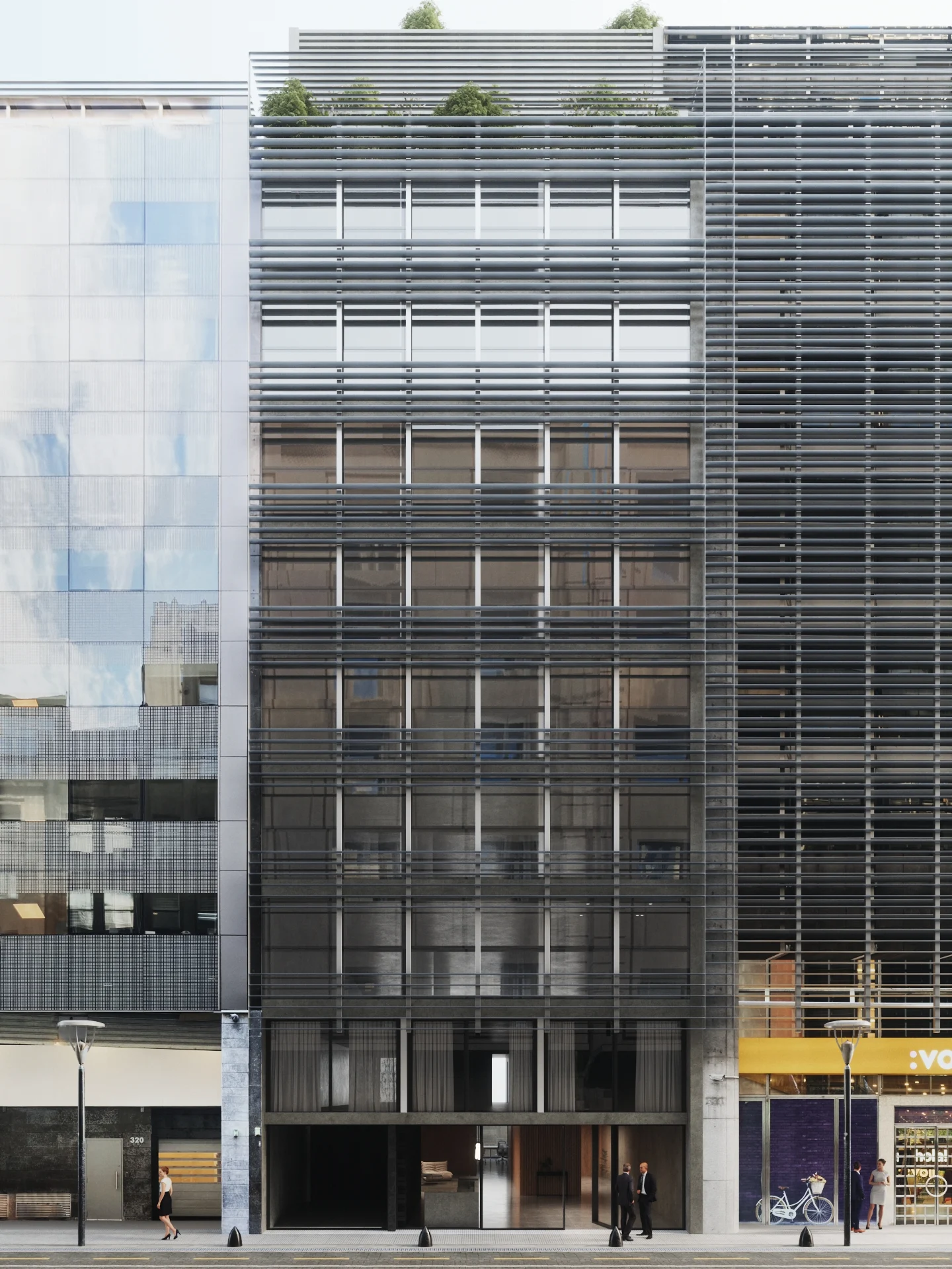 Sarmiento 328 — façade, 3D visualization