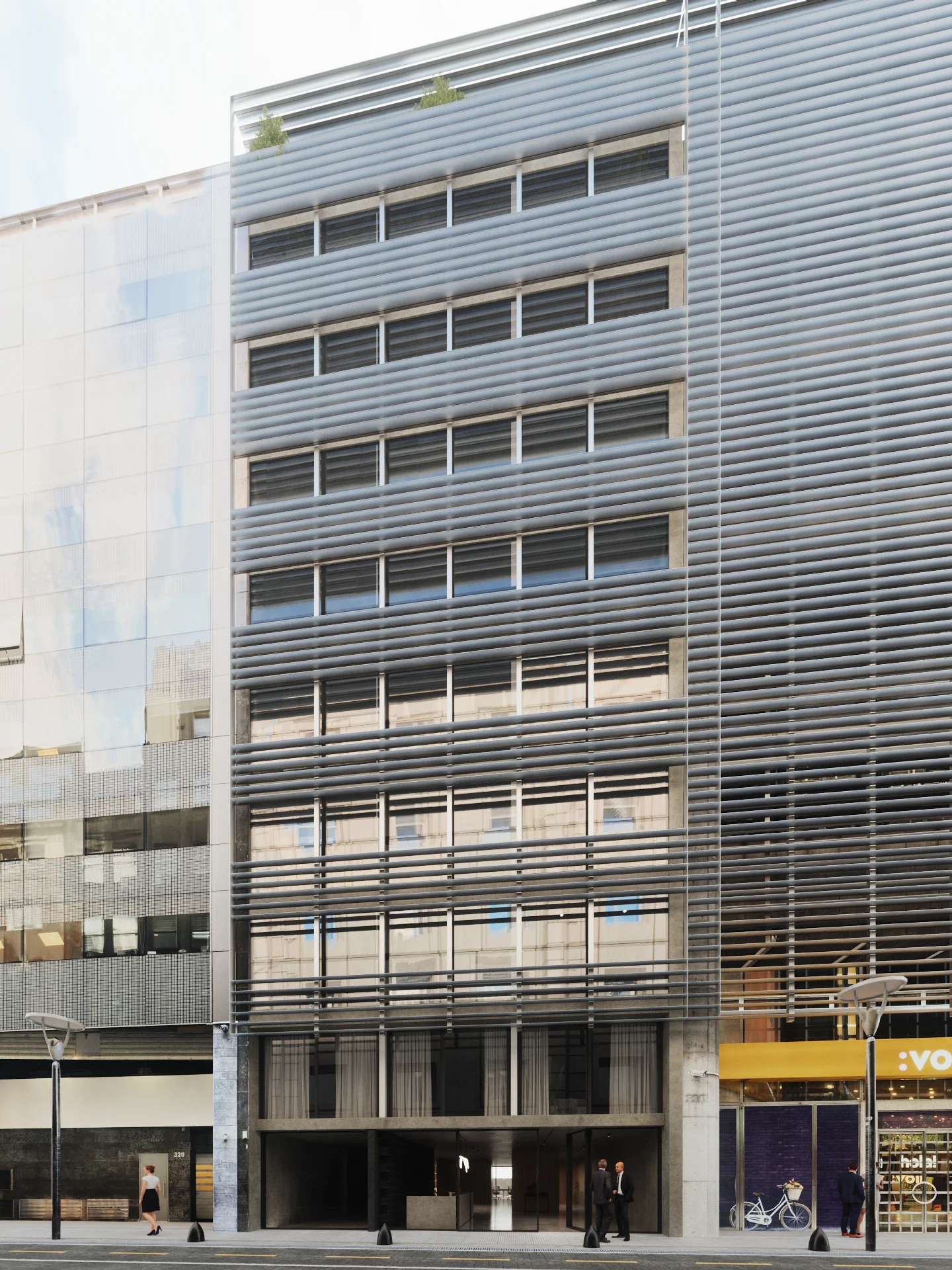 Sarmiento 328 — façade, 3D visualization