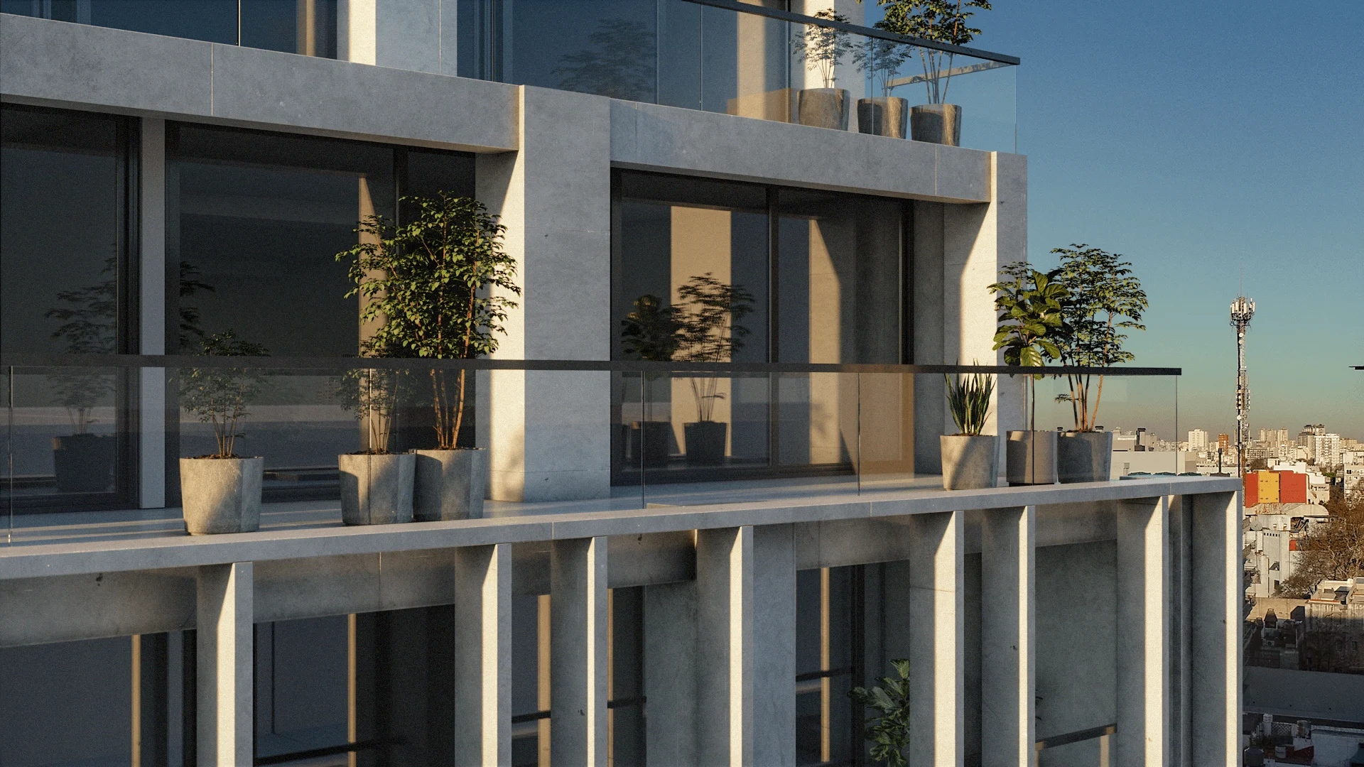 Maipu 232 — façade, 3D visualization