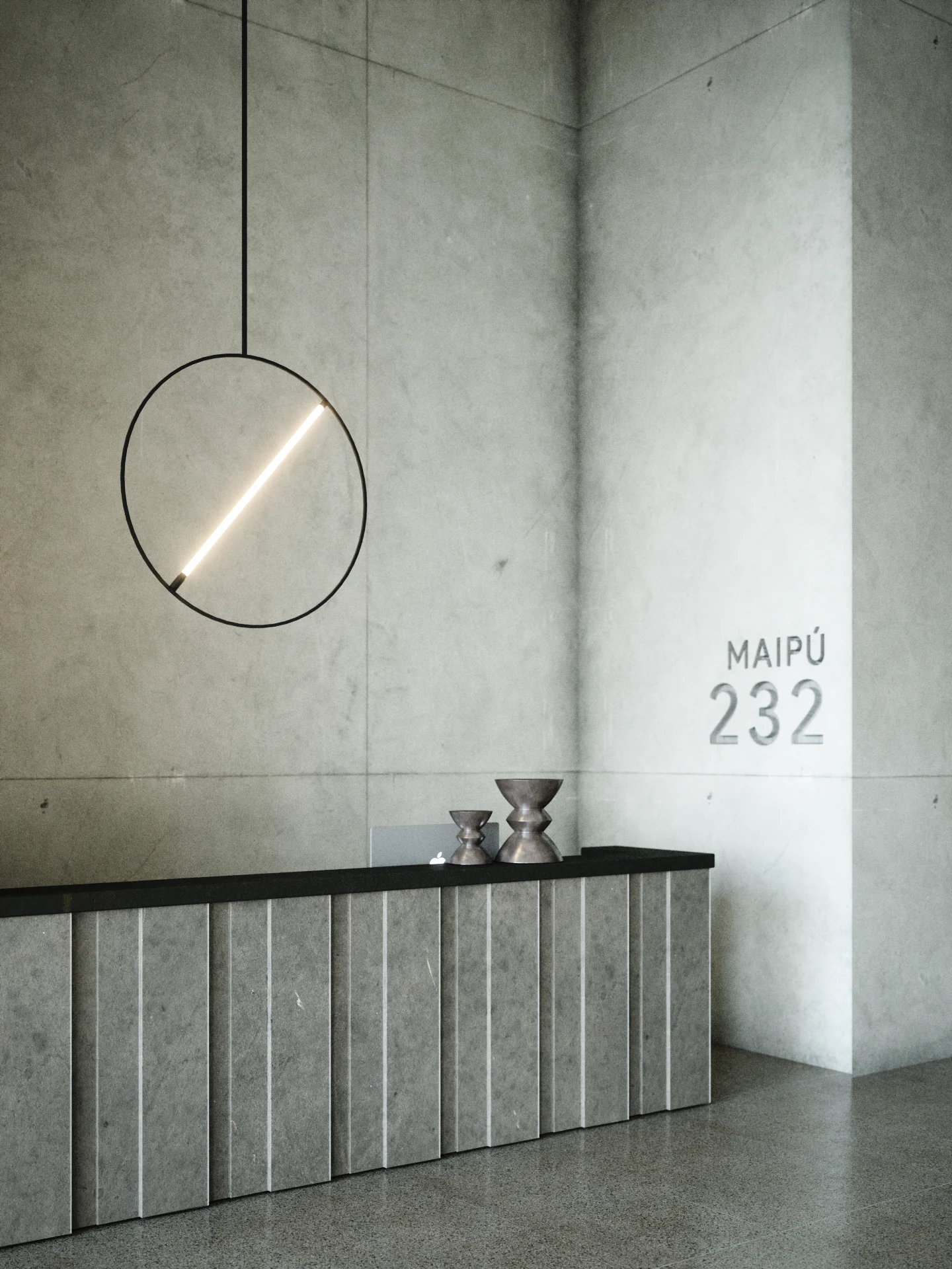 Maipu 232 — lobby, 3D visualization