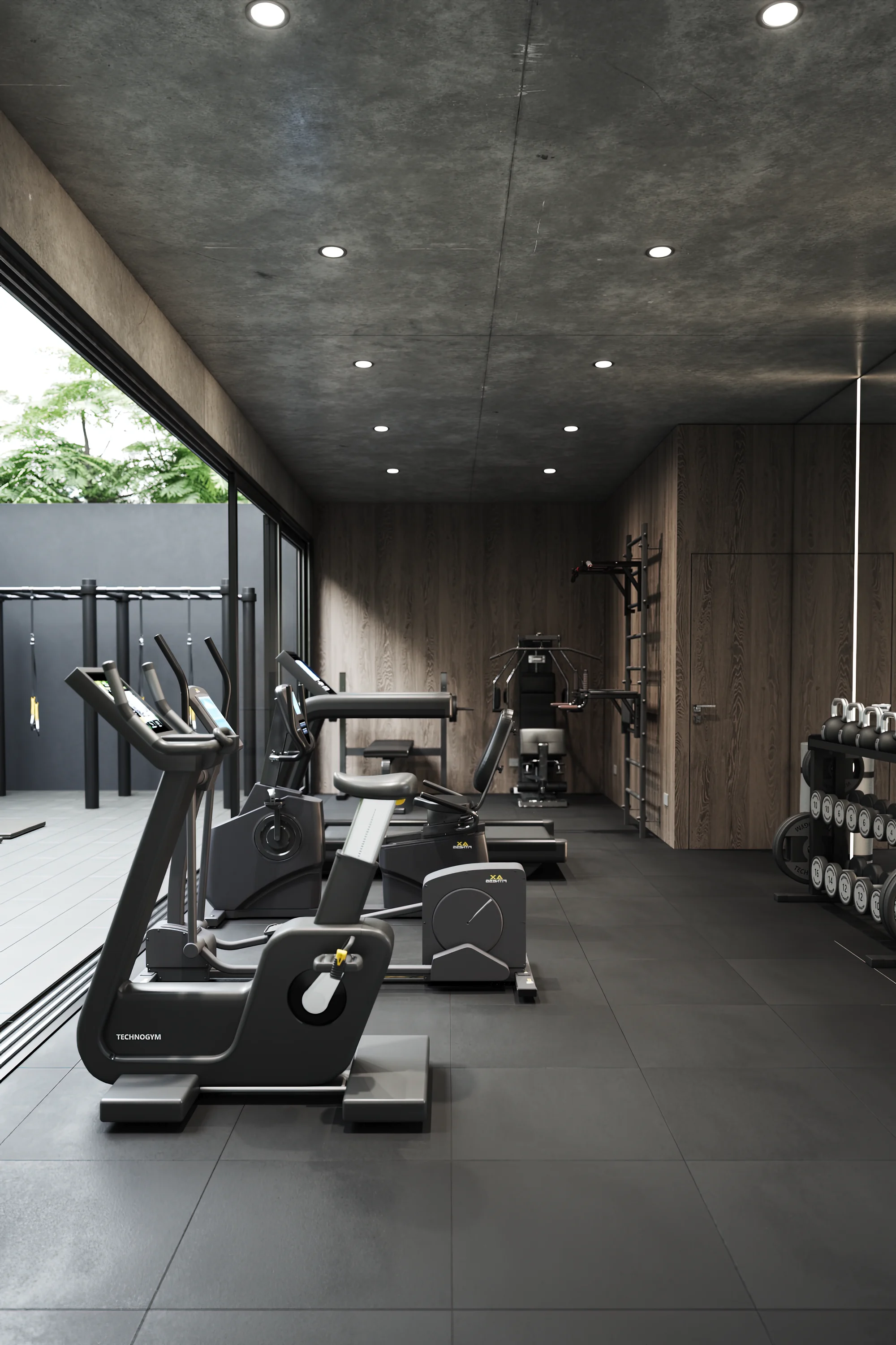 Arevalo 1480 — gym, 3D visualization