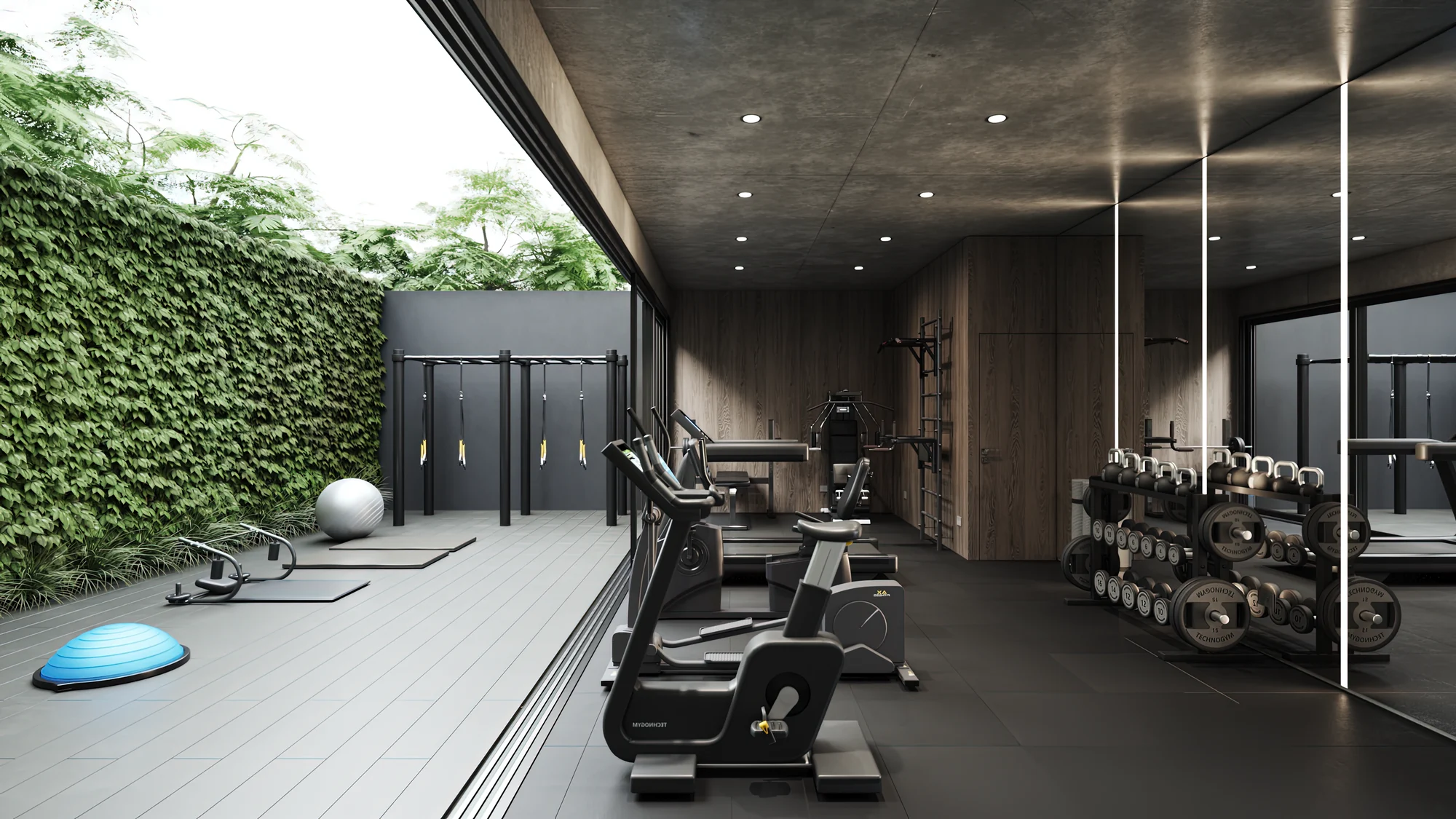 Arevalo 1480 — gym, 3D visualization