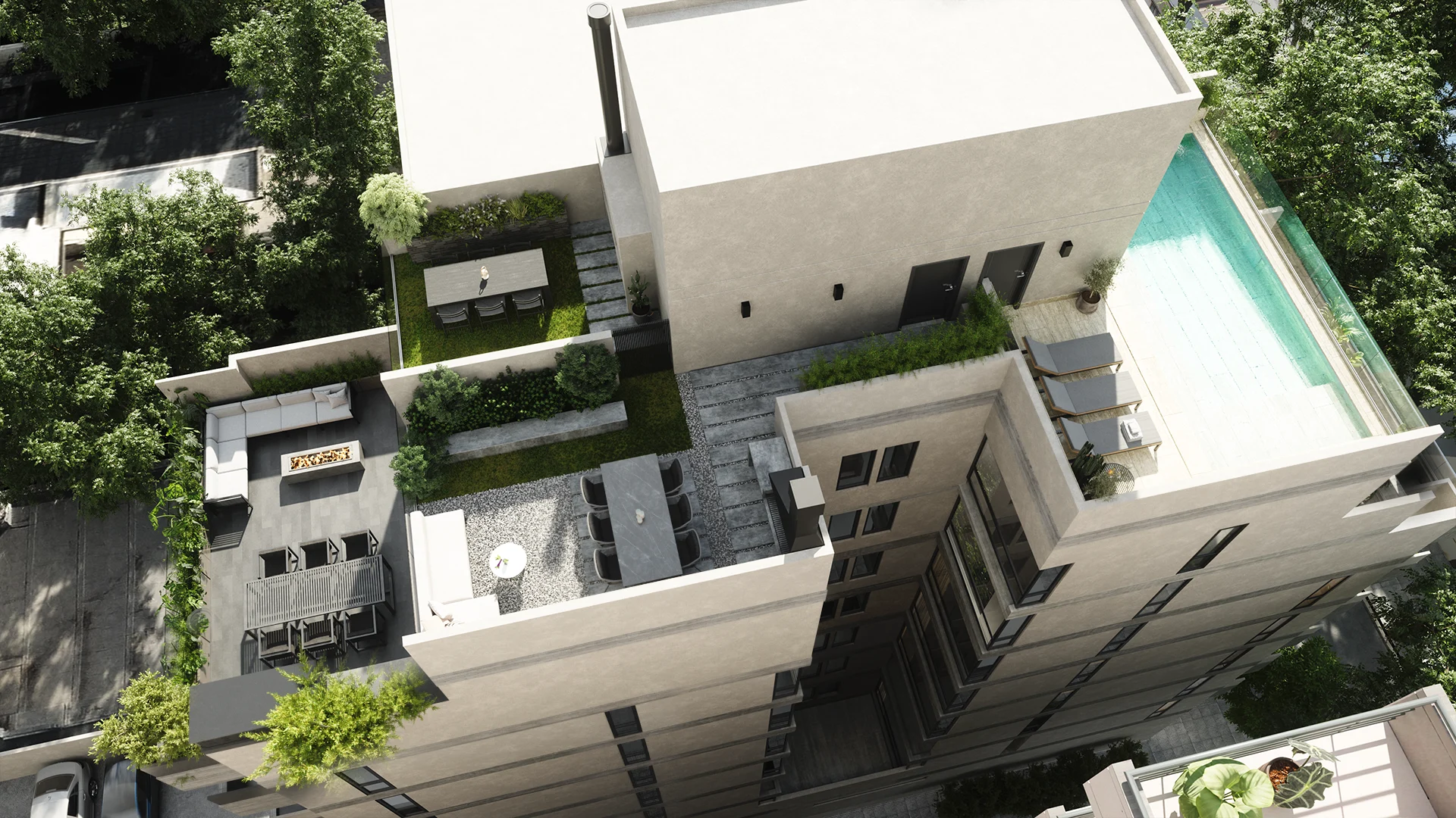 Bonpland 1435 — façade, 3D visualization