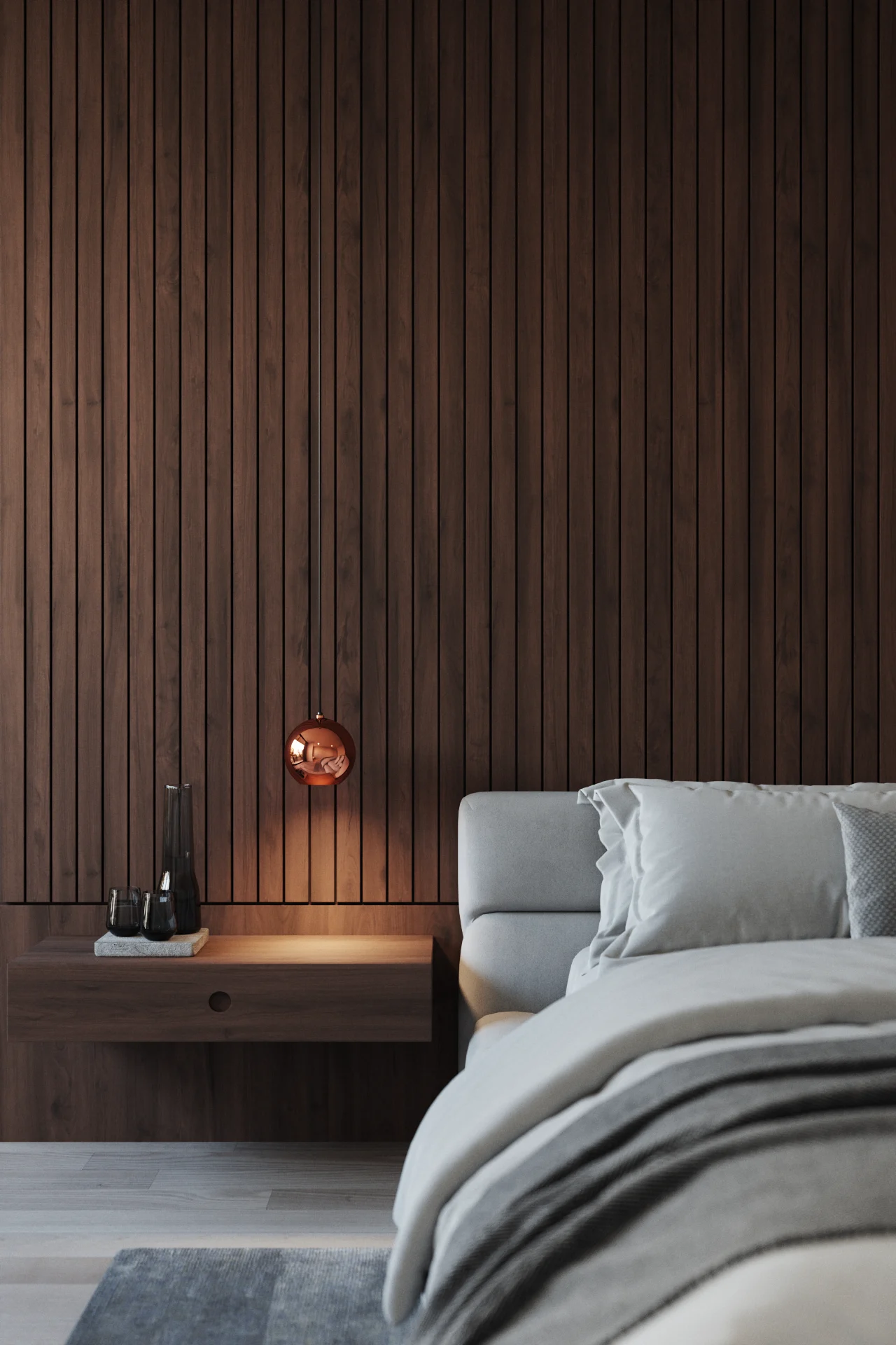 La Tour Alvear — bedroom, 3D visualization