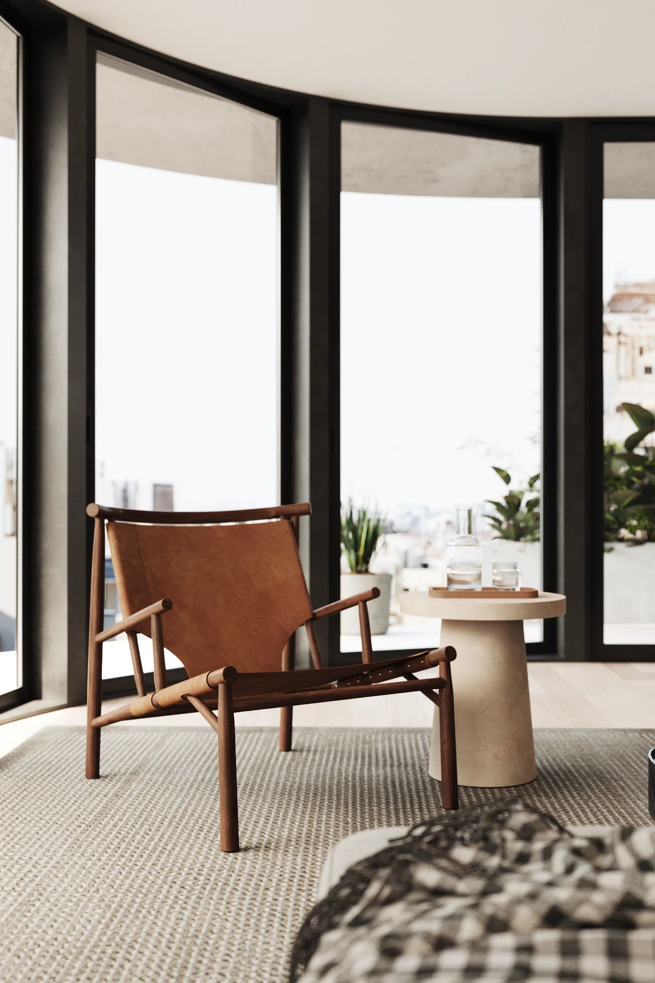 La Tour Alvear — living room, 3D visualization