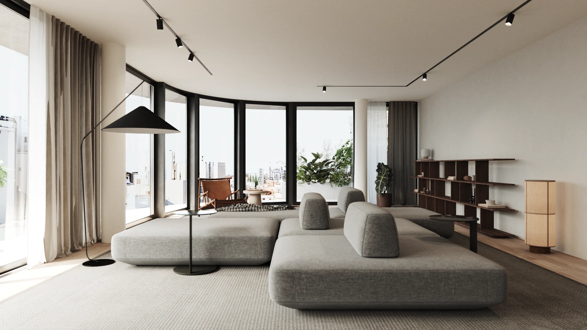 La Tour Alvear — living room, 3D visualization