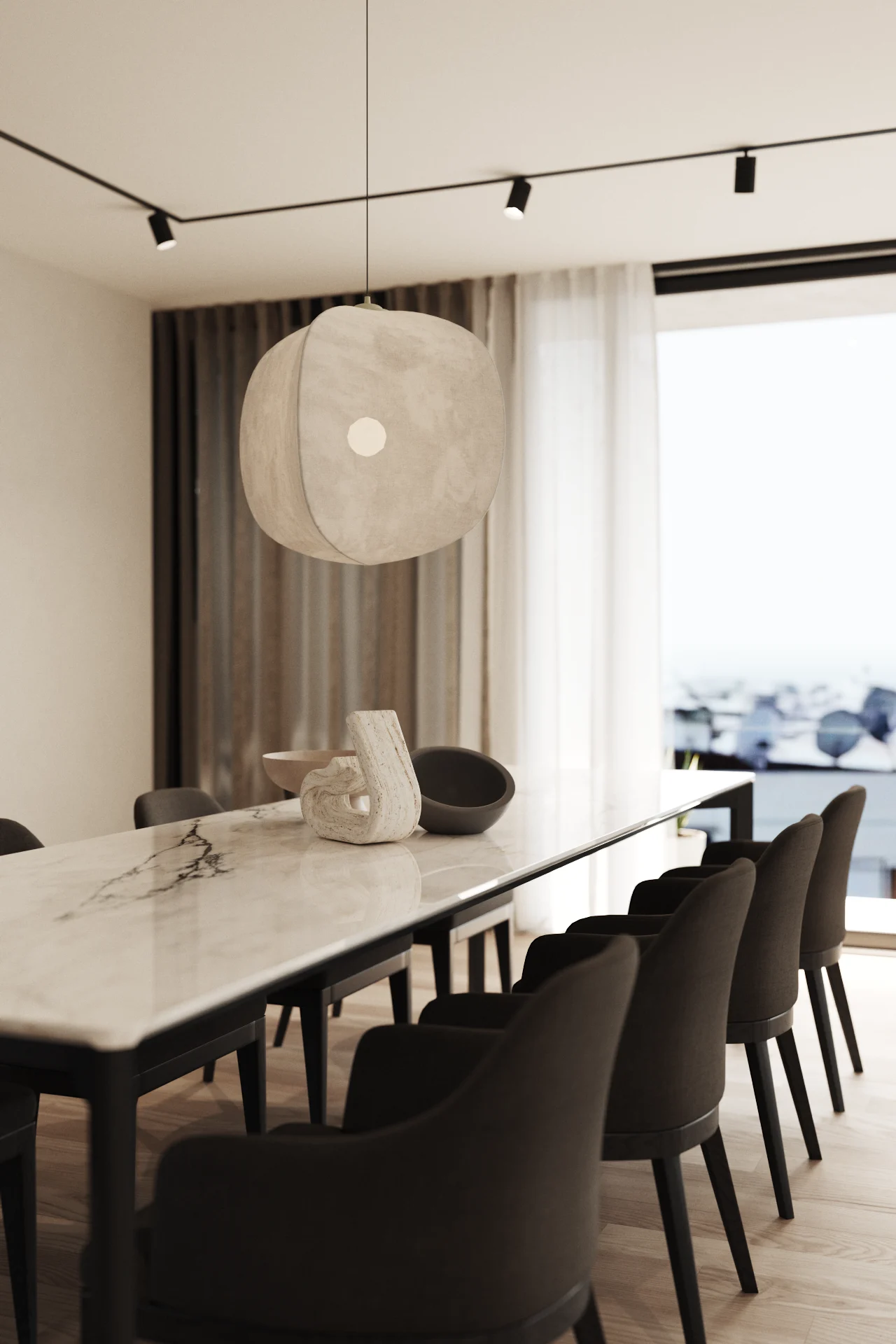 La Tour Alvear — living room, 3D visualization