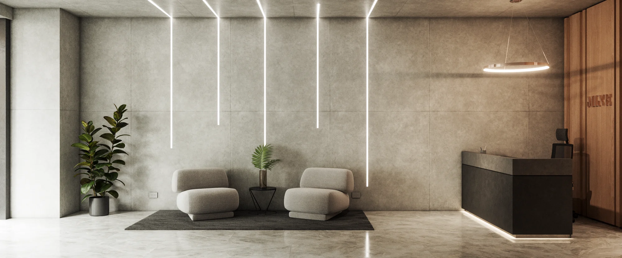 Mine Migueletes — lobby, 3D visualization