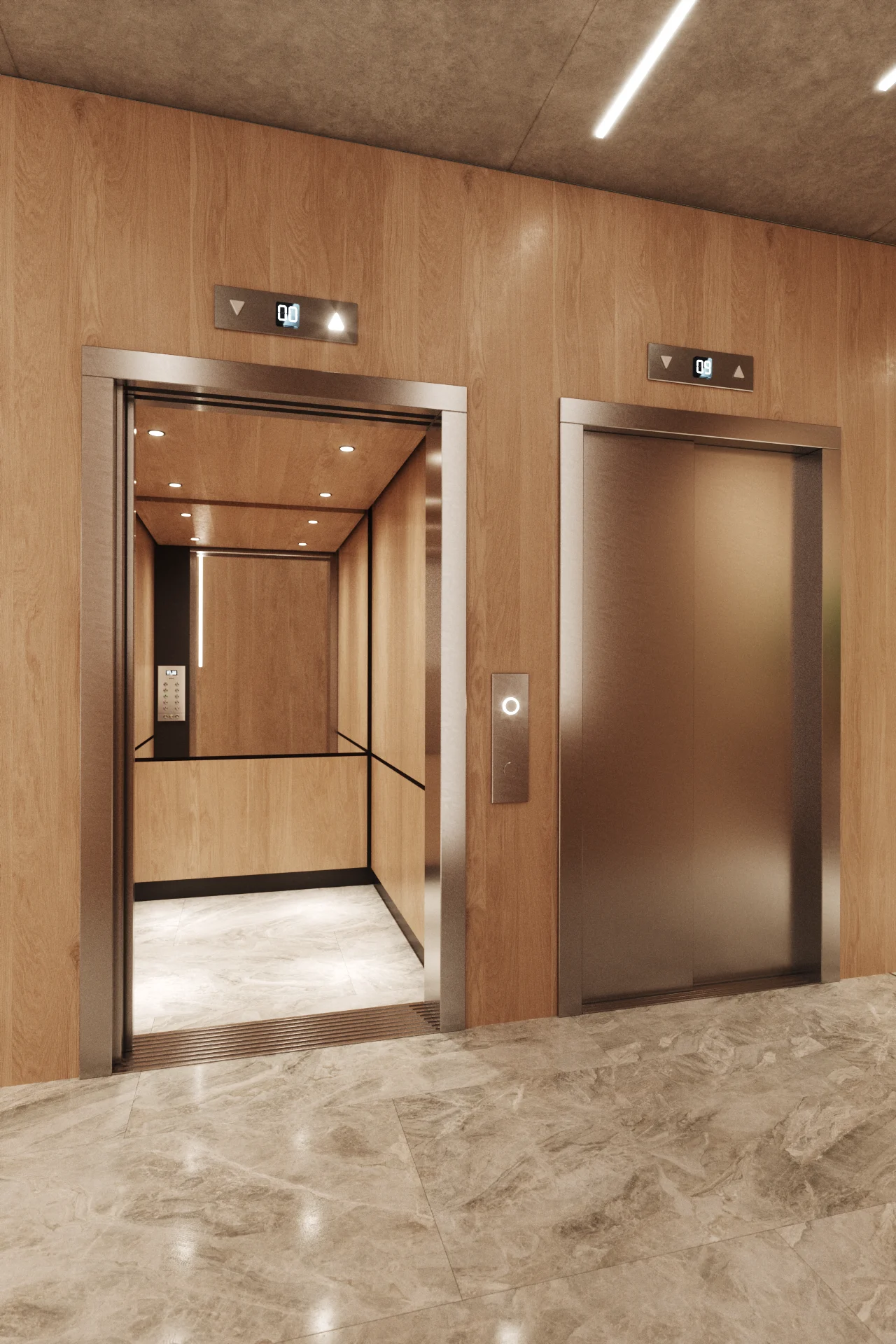 Mine Migueletes — lobby, 3D visualization